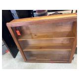 Wooden Display Case with Glass Panel Front