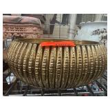 Brass Ribbed Decorative Bowl