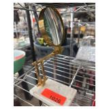 Brass Magnifying Glass on Marble Base