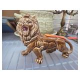 Vintage Ceramic Lion Figurine Made in Japan