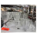 Glassware with Cut and Etched Designs