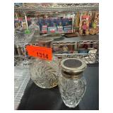 Ralph Lauren Crystal Bottles with Metal Accents