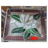 Stained Glass Panel With Floral Design
