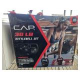 CAP 30 LB Kettlebell Set with Accessories