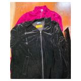 Koret Velvet Jackets in Black and Red Sz XL