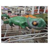 Green Makama Carved Lizard Sculpture