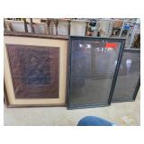 Framed Portrait and Documents Artwork