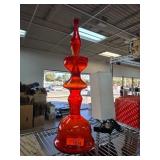 Red Blown Glass Decorative Decanter