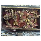 Hand-Carved Gilded Wooden Relief Panel
