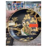 Japanese-Style Decorative Black Plate
