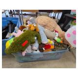 Plush Toy Collection in Storage Bin