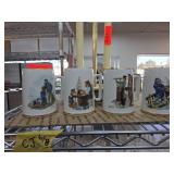4 Norman Rockwell Ceramic Mugs