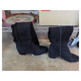 Michael Kors Black Suede Boots, Size 6M