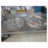 Godinger Silver and Glass Serving Trays