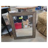 Wall Mirror With Textured Frame