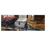 Household Items Lot with Bags and Trays