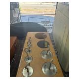 Eisco Hooked Weight Set in Wooden Block