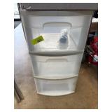Three-Drawer Plastic Storage Unit