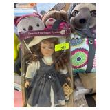 Porcelain Doll and Plush Toy Bundle