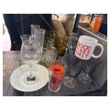 Glassware and Ceramic Plates Collection
