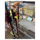 Decorative Walking Cane With Gold-Tone Handle