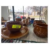 Country Club Studio Brown Glazed Pottery Set
