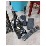Metal Jack Stands and Wheel Chocks