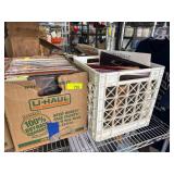 Vinyl Records in Boxes and Crate