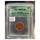 1969-D Lincoln Cent ICG MS67 RD
