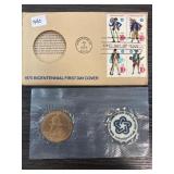 1975 Bicentennial First Day Cover with Medallion