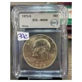 1972-S Eisenhower Dollar, ICG MS66