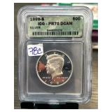 1999-S Kennedy Half Dollar PR70 DCAM