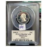2008-S Oklahoma Quarter PCGS PR69DCAM