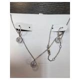 Sterling Silver Necklace and Earring Set