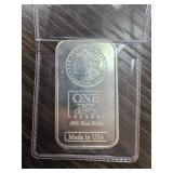 .999 Fine Silver 1 Troy Ounce Bar