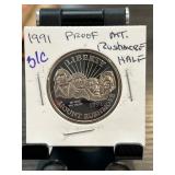1991 Proof Mount Rushmore Half Dollar Coin