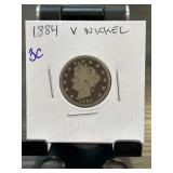 1884 Liberty Head V Nickel Coin