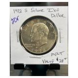1972-S Silver Eisenhower Dollar Coin