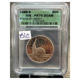 1986-S ICG PR70 DCAM Statue of Liberty Half Dollar