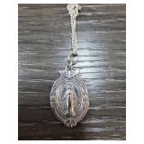 Sterling Silver Virgin Mary Pendant Necklace