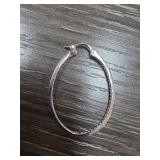 14k Gold Diamond Hoop Earring, 2.8g