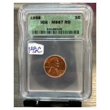 1958 Lincoln Cent ICQ MS67 RD