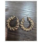 Sterling Silver Twisted Hoop Earrings