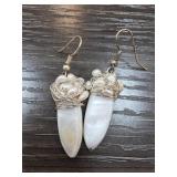 Sterling Silver and Mother of Pearl Earrings