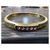 Heidi Daus Gold-Tone Bracelet with Pink and Green