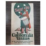 1928 Santa Fe California Trains Brochure