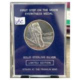 Franklin Mint Moon Landing Silver Medal