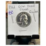 1962 Gem Proof Silver Quarter
