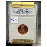 1982-S Lincoln Cent SGS PR70CAM