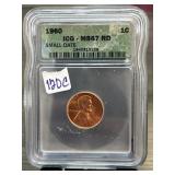 1960 ICC MS67 RD Lincoln Cent